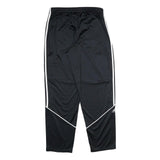 ADIDAS Mens Joggers Black & White L W32 L32 Classic Tapered Polyester Tracksuit