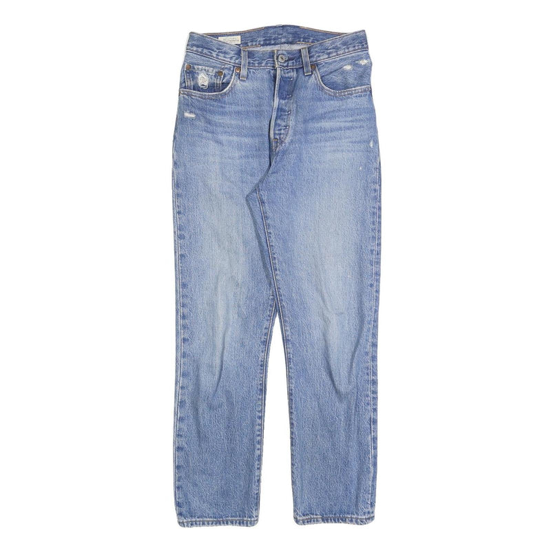 LEVI'S 501 BIG E Womens Jeans Blue Regular Straight Denim Light W27 L28 Classic