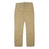 LEVI'S Mens Cotton Blend Beige Regular Straight Trousers W32 L30 Casual Everyday