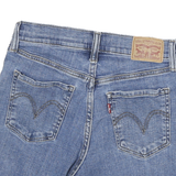 LEVI'S Womens Denim Blue Casual Shorts S W27 Rolled Hem Cotton Blend