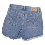 LEVI'S Womens Denim Blue Casual Shorts S W27 Rolled Hem Cotton Blend