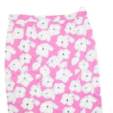 Womens Pink & White Floral Pencil Knee Length Cotton Blend Skirt M Stylish
