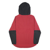 NIKE Mens Red & Black Baseball Windbreaker Jacket XL Polyester Blend Zip Hood