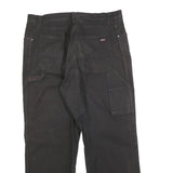 DICKIES Mens Cotton Blend Black Regular Fit Straight Leg Trousers W38 L30