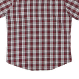 WRANGLER Mens Red & White Check Shirt L Western Casual Cotton Blend