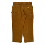 Carhartt Double Knee Carpenter Trousers - 38W 30L Brown Cotton