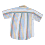 PNOTEST BLUES Mens Blue Green & Yellow Stripe Cotton Blend Shirt L Summer Casual