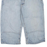 Womens Light Blue Denim Cotton Blend Casual Shorts L W36 Relaxed Fit