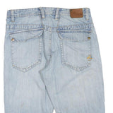 Womens Light Blue Denim Cotton Blend Casual Shorts L W36 Relaxed Fit