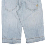 Womens Light Blue Denim Cotton Blend Casual Shorts L W36 Relaxed Fit