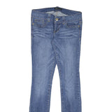GUESS Womens Blue Slim Skinny Denim Jeans Cotton Blend W29 L31 Stylish Zip