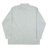 TORERO Mens Grey Plain Long Sleeve Shirt L Button Collar Polyester Blend Formal