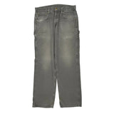 Carhartt Double Knee Carpenter Pants - 34W 32L Gray Cotton