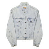 LEVI'S Mens Blue Denim Jacket S Cotton Blend Button Closure Classic Fit