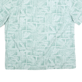 CAMPIA Mens Green Cotton Short Sleeve XL Hawaiian Shirt Tropical Print Casual