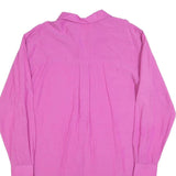 BODEN Womens Pink Cotton Blend Shirt Dress Long Sleeve Knee Length UK 12 Button