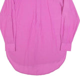 BODEN Womens Pink Cotton Blend Shirt Dress Long Sleeve Knee Length UK 12 Button