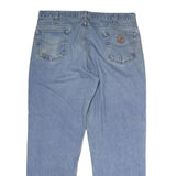CARHARTT Mens Relaxed Light Blue Denim Jeans W40 L32 Casual Workwear Zip Closure