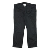 AUSTRALIAN Womens Black Cotton Blend Regular Straight Leg Trousers W33 L25