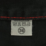 Wide Leg Unbranded Contrast Stitch Cargo Pants - 34W 29L Black Cotton
