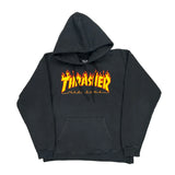 Thrasher Graphic Hoodie - Small Black Cotton
