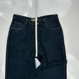 Unbranded Wide Leg Jeans - 42W 32L Dark Wash Denim