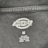 Saunders Logo Dickies Long Sleeve T-Shirt - Medium Black Cotton