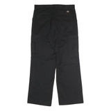 DICKIES Mens Black Polyester Blend Regular Cargo Trousers W34 L32 Workwear