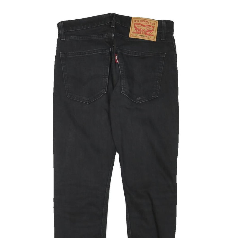LEVI'S Mens Slim Black Jeans Denim W31 L29 Zip Classic Fit Stylish