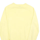IZOD LACOSTE Mens Yellow V Neck Plain Jumper M Lightweight Soft Knit