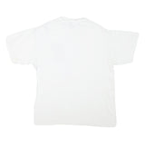 DISNEY Mens White Graphic T-Shirt L Short Sleeve Crew Neck Cotton Blend