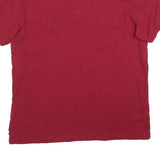 LEE Mens Red Henley T-Shirt L Short Sleeve Crew Neck Cotton Blend Casual