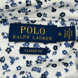 Polo By Ralph Lauren Floral Polo Shirt - Medium Blue Cotton