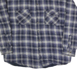 ANCHOR BLUE Mens Blue & White Check Shirt XL Casual Cotton Blend Button Up