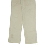 DICKIES Mens Cotton Blend Beige Regular Straight Trousers W32 L30 Workwear