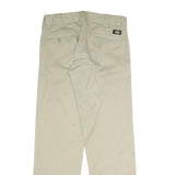 DICKIES Mens Cotton Blend Beige Regular Straight Trousers W32 L30 Workwear