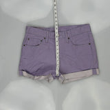 Levis Denim Shorts - 32W UK 12 Purple Cotton