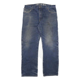 DICKIES Mens Blue Regular Fit Straight Denim Jeans W36 L32 Workwear Zip Closure