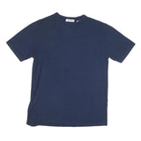 PIERRE CARDIN Mens Blue T-Shirt S Short Sleeve Crew Neck Plain Classic Fit
