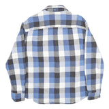 AMERICAN EAGLE Mens Blue And Black Check Shirt M Cotton Classic Fit Casual