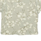 LA CABANA Womens Cream Printed Shirt Short Sleeve Collared S Rayon Tropical