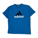 Adidas T-Shirt - Large Blue Cotton