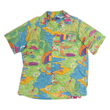 POLO RALPH LAUREN Mens Green Relaxed Shirt XL Cotton Summer Print Casual