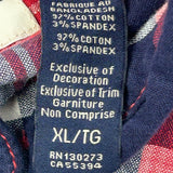 Wrangler Checked Flannel Shirt - XL Navy Cotton