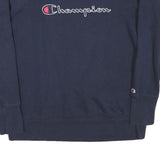 CHAMPION Mens Blue Navy Crew Neck S Cotton Blend Pullover Sweatshirt Logo