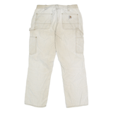 CARHARTT Womens Cotton Blend Beige Regular Fit Straight Trousers W30 L28