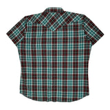 Tall Wrangler Checked Short Sleeve Shirt - 2XL Multicoloured Polyester Blend