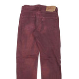 LEVI'S 501 Mens Red Regular Straight Denim Medium W28 L29 Classic Cotton Blend