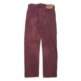 LEVI'S 501 Mens Red Regular Straight Denim Medium W28 L29 Classic Cotton Blend