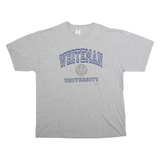 GILDEN Mens Grey Whiteman University Graphic T-Shirt XL Short Sleeve Crew Neck